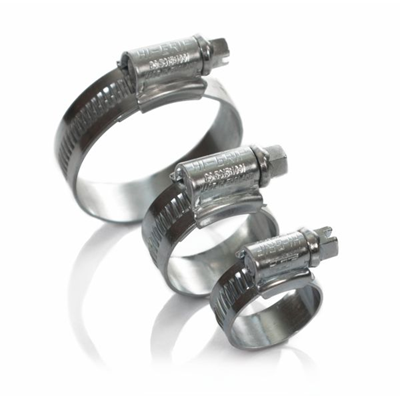 Worm clamp HGS 100 HI GRIP made of galvanized steel range of clamped diameters 80 - 100mm (3 1/8 - 4 inches)