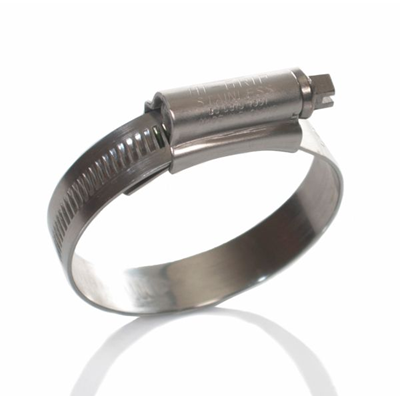 Worm clamp HGSS 50 HI GRIP made of 304 stainless steel, range of clamped diameters 35 - 50mm (1 3/8 - 2 inches)