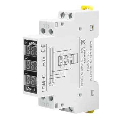 Wskaźnik napięcia modułowy 3-fazowy cyfrowy 230V AC