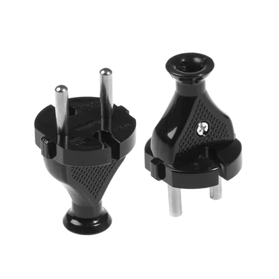 WT-2 Abnehmbarer Stecker, gerade, 2-polig; 10 A; 230 V; WT-2; schwarz