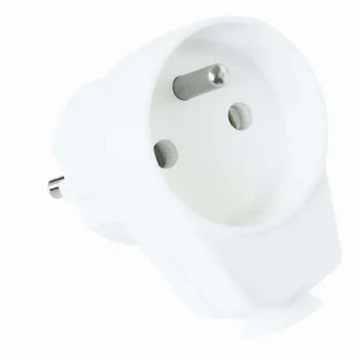 Wtyczka - gniazdo IP20 biała