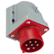 Wtyczka odbiornikowa 16A 5P+Z+N 400V 50/60Hz 6h IP44/54, styki niklowane