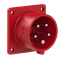 Wtyczka odbiornikowa - zwrotnice faz 16A 400V 3P+Z+N IP44