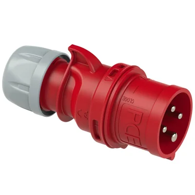 Wtyczka przenośna ze zwrotnicą faz SHARK 400V 32A 4P IP44