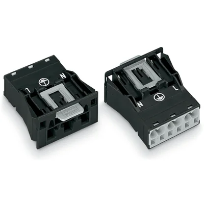 Wtyk Snap-IN 3-biegowy 4mm2 czarny