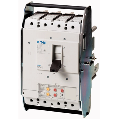 Wyłącznik mocy, 4-biegunowy, 400A, 50kA, ochrona instalacji, kabli, selektywna i ochrona generatora, element wsuwany NZMN3-4-VE400-AVE