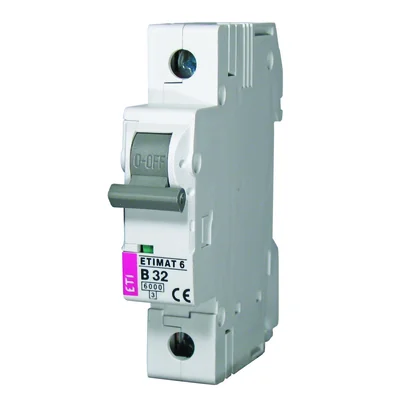 Wyłącznik nadprądowy 1P B 10A 6kA AC ETIMAT 6