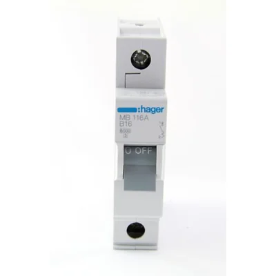 Wyłącznik nadprądowy 1P B 16A 6kA AC MCB