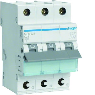 Wyłącznik nadprądowy 3P C 32A 6kA AC QuickConnect MCB