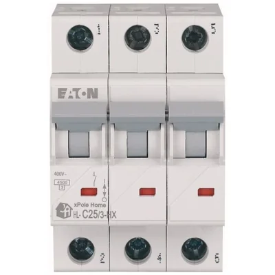 Wyłącznik nadprądowy C25 3P C 25A 6kA 400V AC xPole Home HN-C25/3