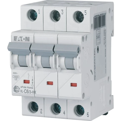 Wyłącznik nadprądowy HN-C6/3 6A 3P 6kA C 230V IP20 typ AC