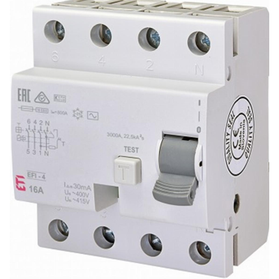 Wyłącznik ochronny różnicowo-prądowy EFI-4 40/0,03A, AC