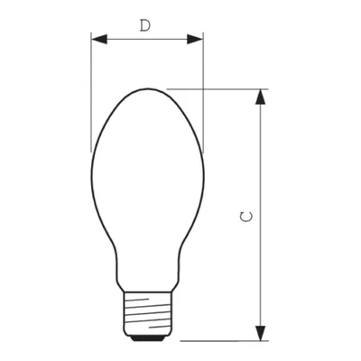 Wysokoprężna lampa sodowa Master Son PIA Plus 70W, E27, 5900lm, 1900K