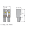 X-COM 1-wire 1-pole gray socket