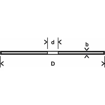 X-LOCK Estándar para acero inoxidable 125x1x22,23mm para corte recto 125 x 1 x 22,23 mm