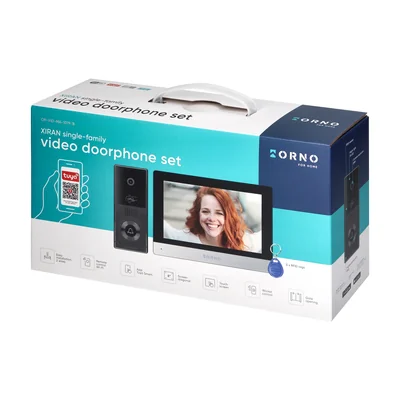 XIRAN, Video-Türsprechanlage, ohne Handgerät, 8-Zoll-LCD-Touchscreen-Monitor, WLAN + App für Smartphone, mit Speicherkartensteckplatz, Full-HD-1080p-Kamera, 125-kHz-Proximity-Kartenleser und Schlüsselanhängerleser