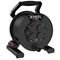 XREEL Cable alargador carrete 4 tomas 30m H03VV-F 3x1,5 IP44 conector moldeado negro