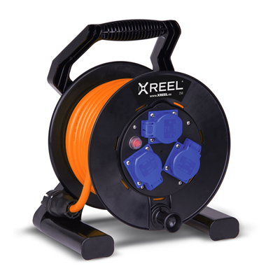 XREEL Rallonge 4 prises 40m H05RR-F 3x1.5 IP54 noir