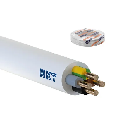YDY kabel 4x1 450/750V bílý
