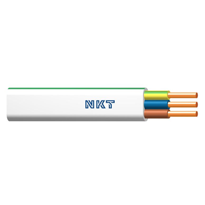 YDYp kabel 3x2,5 żo 450/750V bílý