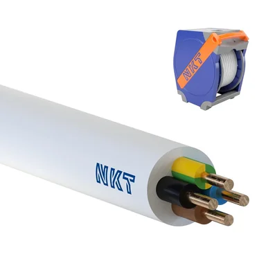 YDYżo 450/750 4x1,5 weißes Stromkabel, Installation, mehradrig mit PVC-Isolierung