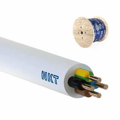 YDYżo 450/750 4x1.5 white Power cable, installation, multi-core with PVC insulation
