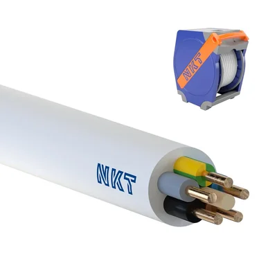 YDYżo 450/750 5x1.5 white Power cable, installation, multi-core with PVC insulation