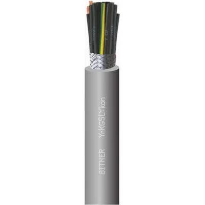 YnKGSLYkon 300/500V 6x1.0+1.0 Signal shielded mining cable with PVC insulation and sheath