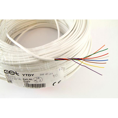YTDY kabel 8x0,5 - bílý