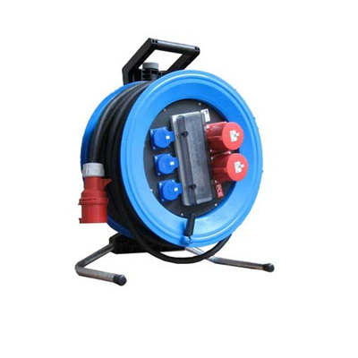 Ząbkowice Котушковий подовжувач 3xGS 2xCEE 32A/5P 30м H07RN-F 5x4 IP44 чорний