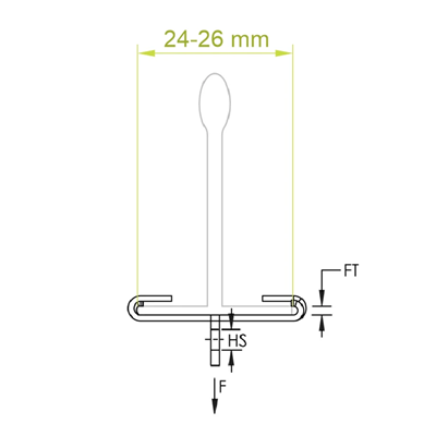 Zacisk do rusztu szerokość 24mm