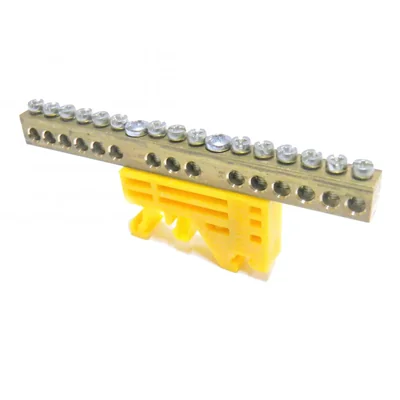 Zacisk ochronny 15x4mm² żółty 10 szt.