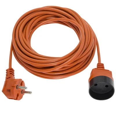 Zahradní prodlužovací kabel 1 b/u zásuvka 20m OMY 2x1 oranž