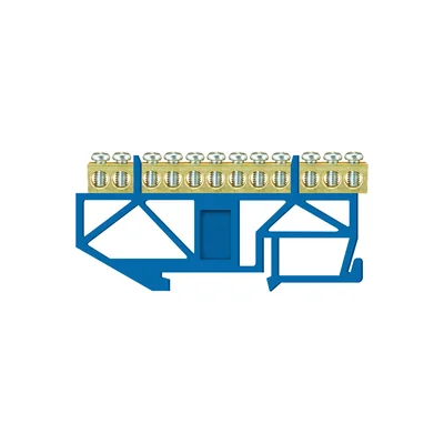 Захисна клемна колодка LZ 12/N, висока основа, 12x16 мм2, 32A, 400V, синя, IP20
