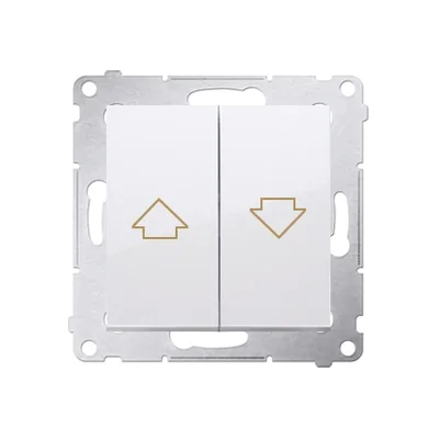 Žaluziové tlačítko pro ovládání rolet z více míst (modul) 10A 250V šroubové svorky bílá