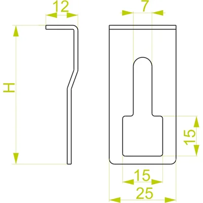Zapinka pokrywy wysokość 121mm