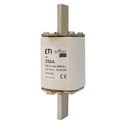 Запобіжник NH2 gBat 315A/550V DC - для захисту акумуляторів, накопичувачів енергії / DC