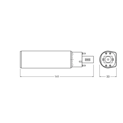 Žárovka DULUX LED D/E18HF V 7W 830 G24Q-2 LEDV LEDVANCE