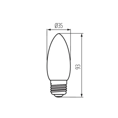 Żarówka dekoracyjna LED 6W C35 4000K mleczna