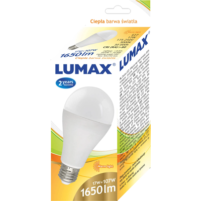 Żarówka LED 17W E27 1520lm WW SMD