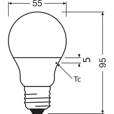 Żarówka LED VALUE CLASSIC A 4,9W (40W) E27 2700K 470lm