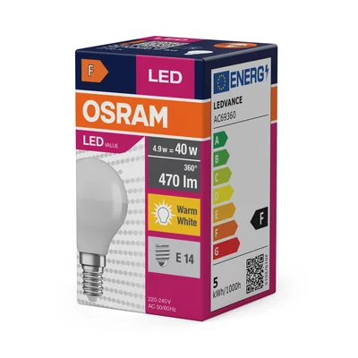Żarówka LED VALUE CLASSIC P 4,9W (40W) E14 2700K 470lm