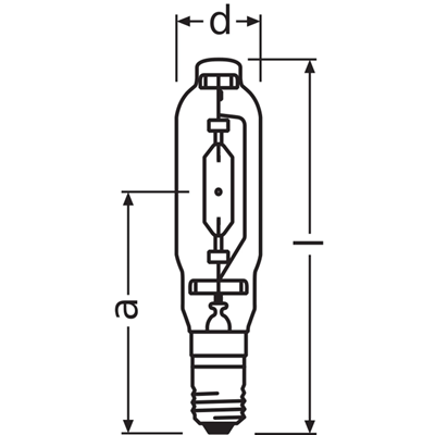 Żarówka wyładowcza HQI T D 1000W E40