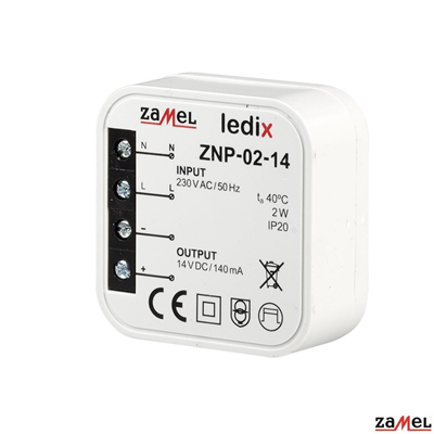 Zasilacz LED dopuszkowy 14V DC 2W