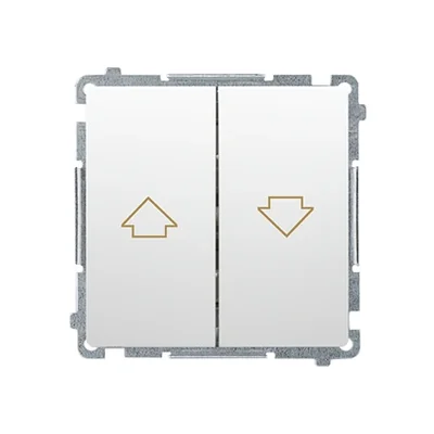 Záslepkové tlačítko (modul) 10A 230V, šroubovací svorky, bílá