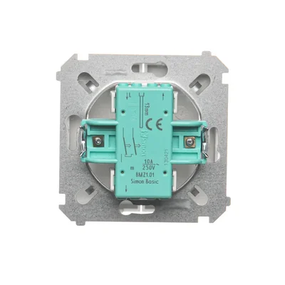Záslepkové tlačítko (modul) 10A 230V, šroubovací svorky, bílá