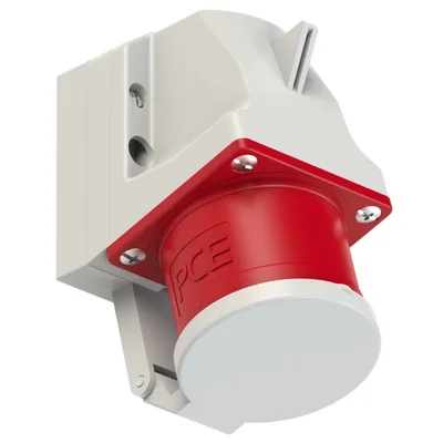 Zástrčka přijímače s klapkou IP44 32A 400V 3P+Z+N