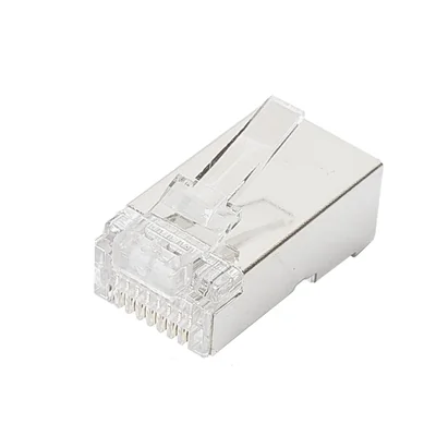 Zástrčka RJ45 cat.5e STP pro kulatý kabel, 100 ks