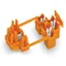 Zásuvka 3pólová 1,5mm² 2xL, 1xPE oranžová
