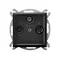Zásuvka ARIA RTV DATA, matná černá